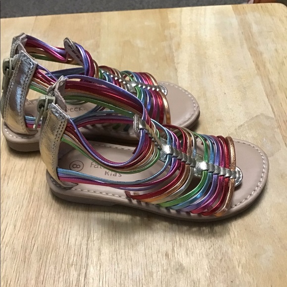 FALLS CREEK KIDS little girl’s EGTYPIAN STYLE sandals sz 8 - Picture 3 of 13